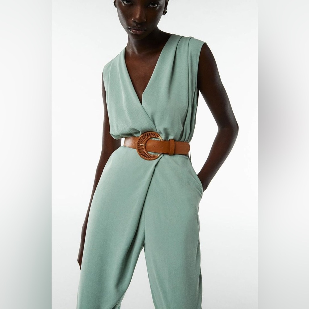 Zara Mint Green Jumpsuit with Belt